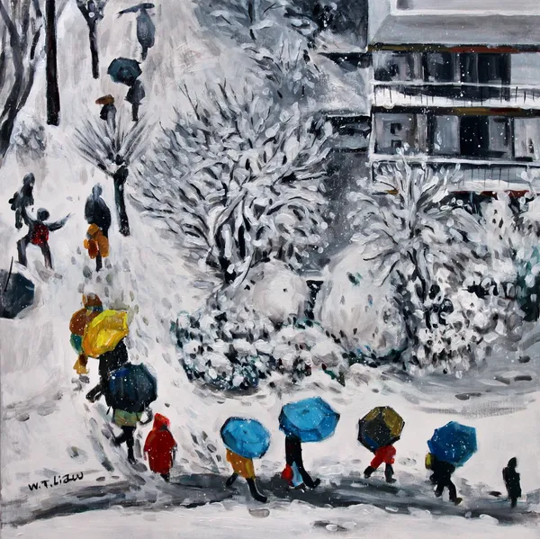 下雪天上學-School on a snowy day
