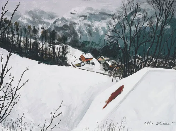 雪中小村（瑞士）-village in snow (Switzerland)