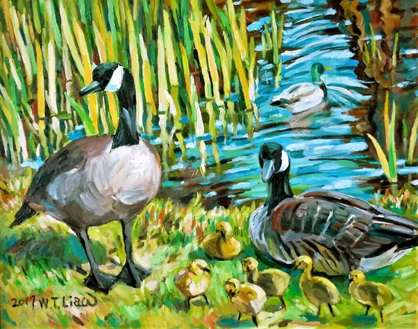 2017親情 Family Love 61X76cm Oil On Canvas