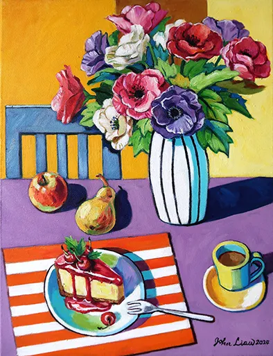 2024 下午茶氣氛 Afternoon tea mood 61x45.5cm Oil on canvas