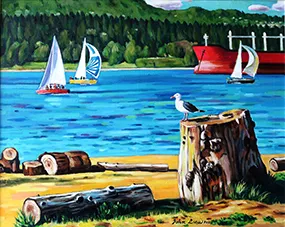 2024 溫哥華海灘即景 Beach scenery in Vancouver 61x76cm Oil on canvas